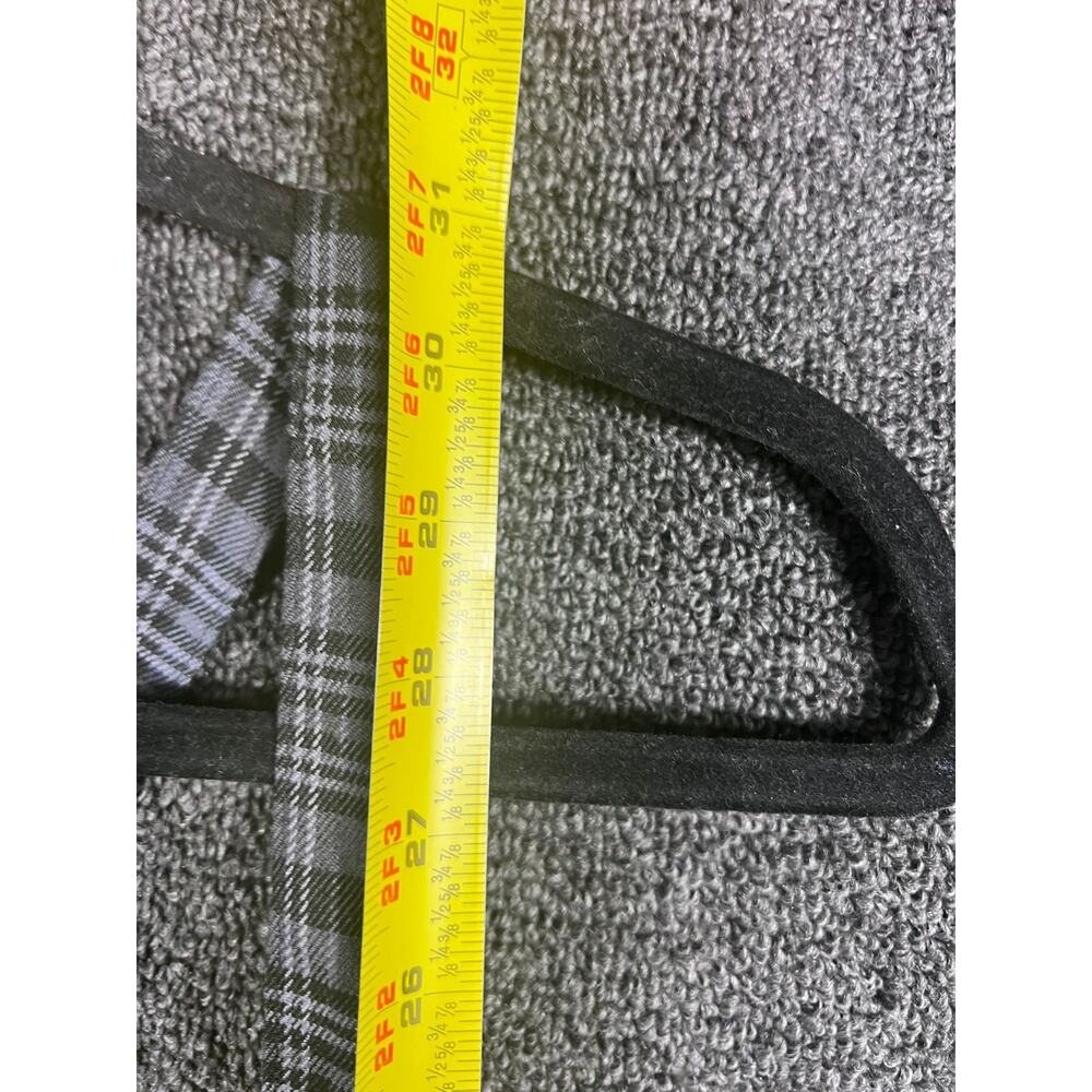 Hot Topic Black & Gray Plaid Suspender Skirt Womens Size MD Punk Goth Adjustable - Picture 8 of 9